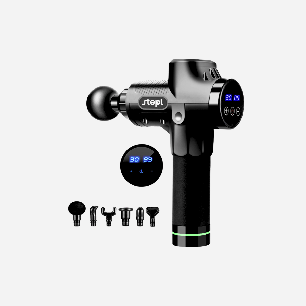 Pistolet De Massage Musculaire Rechargeable Sans Fil - 6 Vitesses, 4 Têtes Interchangeables - Percussion Et Relaxation