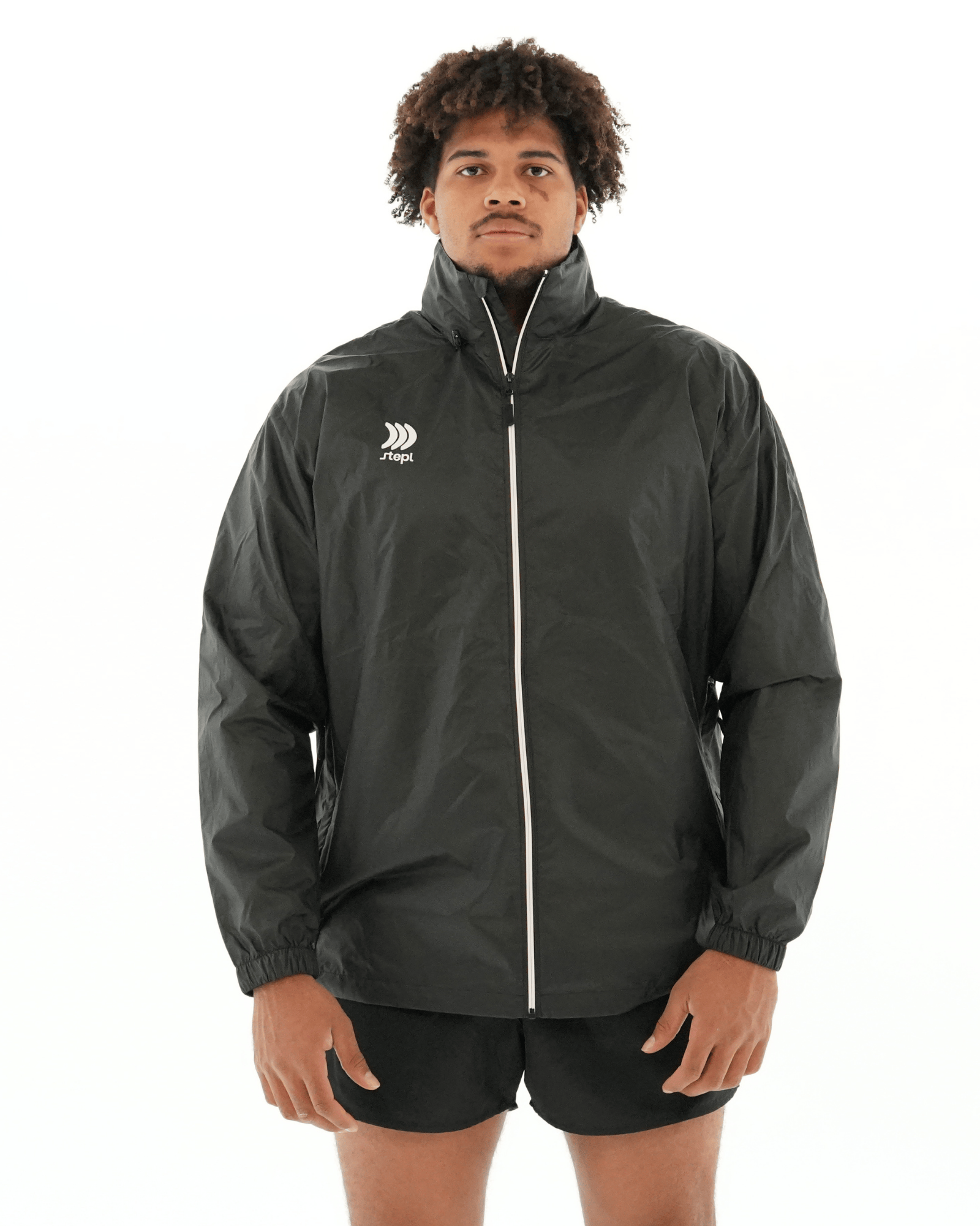 Stepl Rugby Veste de Pluie Zippée à Capuche Rugby Unisexe