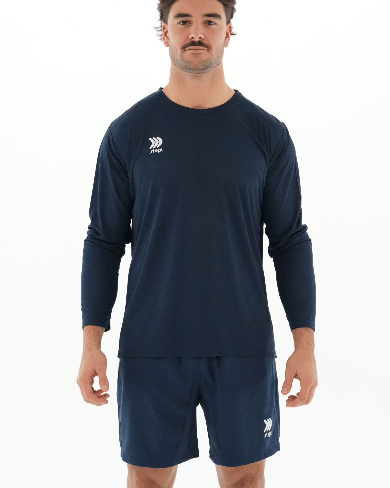 Stepl Rugby Marine / XS T-shirt Long Technique Séance Muscu Rugby