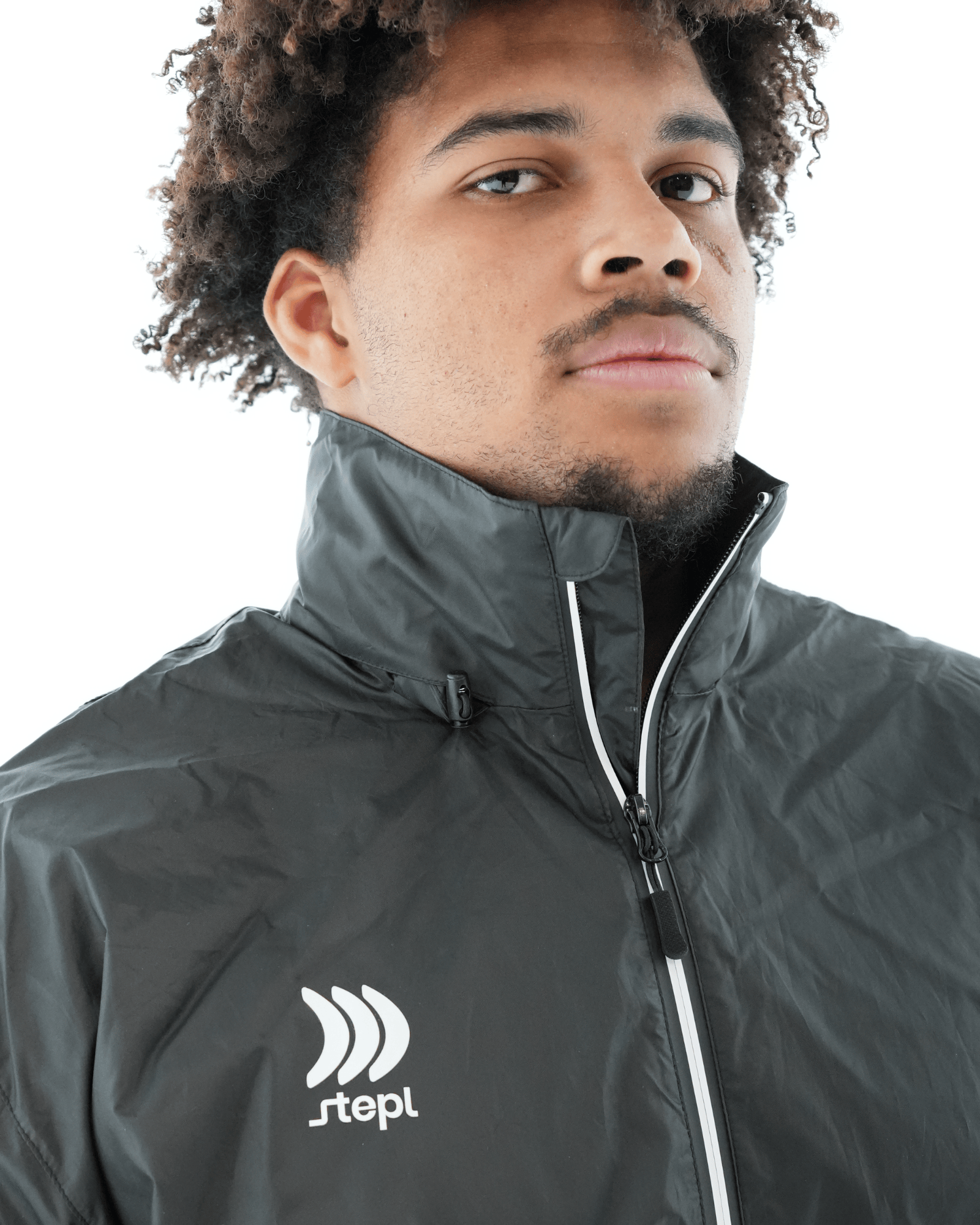 Stepl Rugby Veste de Pluie Zippée à Capuche Rugby Unisexe