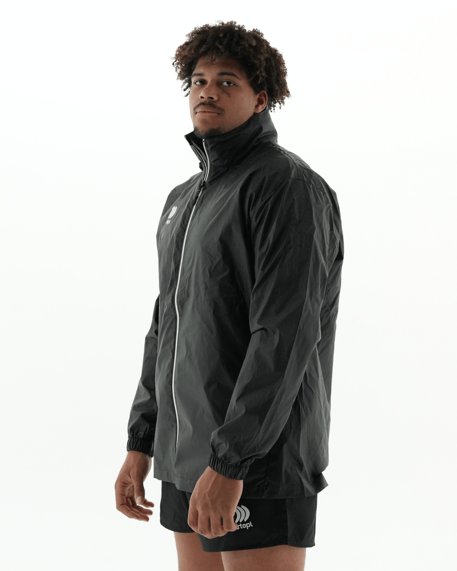 Stepl Rugby Veste de Pluie Zippée à Capuche Rugby Unisexe